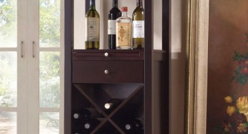 contemporary wine cabinet with decanters