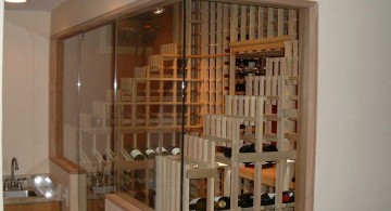 contemporary wine cabinet with nice shelves design