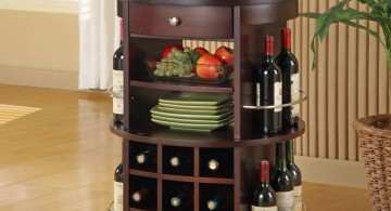 contemporary wine cabinet with wheels