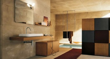 contemporary wooden bathroom designs