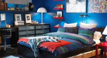 cool bedrooms for teenage guys with floating bookshelf