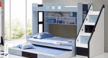 cool bunk bed designs in blue and black