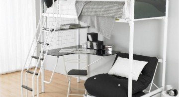 cool bunk bed designs in monochrome