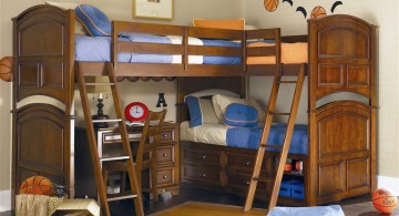 cool bunk bed designs with two sets of stairs