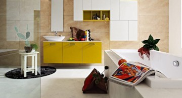 cool modern bathrooms in yellow