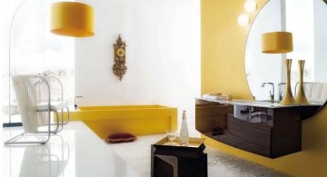 cool modern bathrooms with retro style decorations