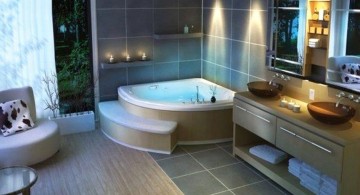 cool modern bathrooms with unique lighting