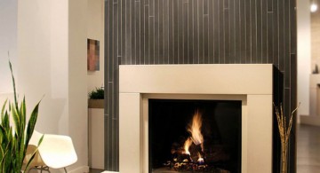 cool white and grey modern fireplace designs with glass