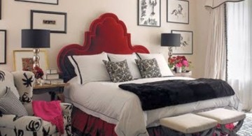 cozy red and black bedroom