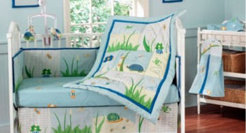 cute baby girl bedding ideas in blue