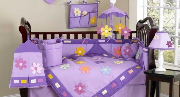 cute baby girl bedding ideas in purple