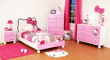 cute girls bedroom ideas in hello kitty theme