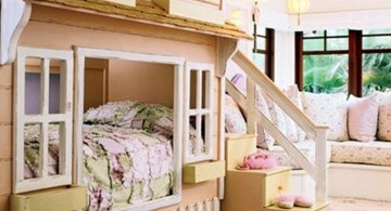 cute girls bedroom ideas with unique bunk beds