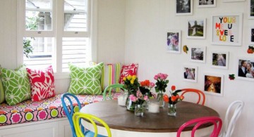 cute multi colored dining chairs for small dining rooms