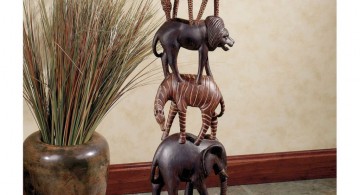 cute safari statue african living room decor