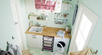 cute small laundry room storage solutions