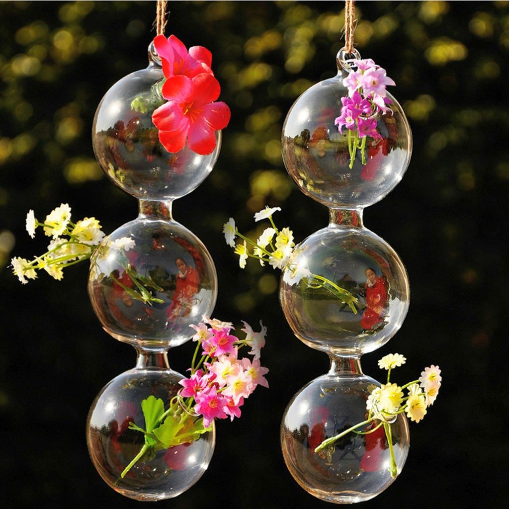 cute string of pearls style hanging flower vase