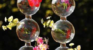 cute string of pearls style hanging flower vase