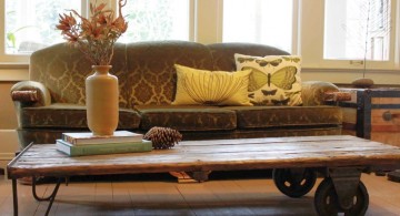 cute wood coffee table designs with wheels