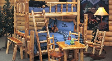 double bunks cabin bedroom decorating ideas for kids