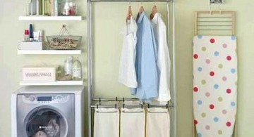 easy small laundry room storage solutions