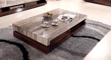 faux marble style wood coffee table designs