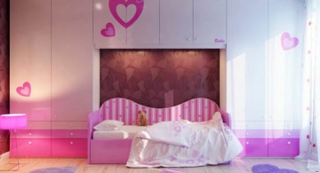 featured - pink toned and wall cabinet cute girls bedroom ideas