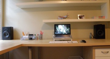 floating shelf decorating ideas for small office