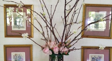 floor vase with branches