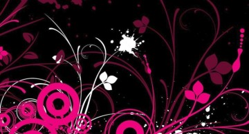 flower wallpaper pink and black wall decor