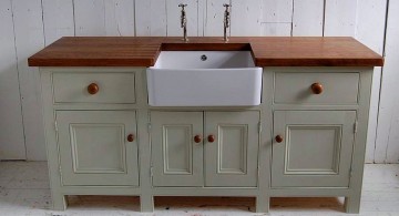 freestanding kitchen sinks in white