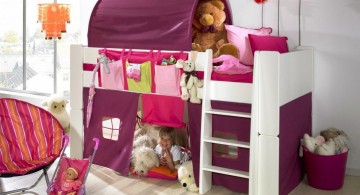 funky bunk beds in purple