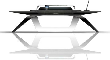 futuristic and sleek office desk