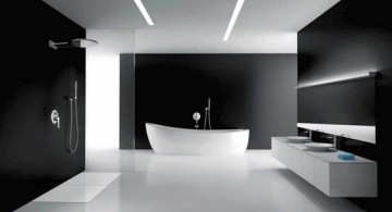 futuristic black bathrooms ideas