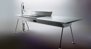 futuristic minimalist freestanding kitchen sinks