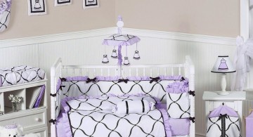 geometric pattern cute baby girl bedding ideas