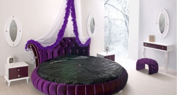 glamor purple circular bed