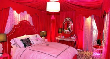 glamorous in pink and red cute girls bedroom ideas