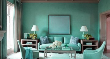 gorgeous turquoise living room