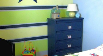 green and blue stripes boys room paint ideas