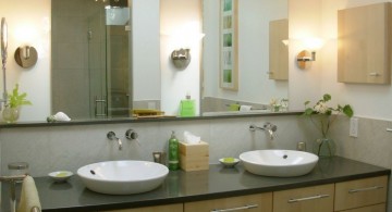 green themed master bathroom lighting ideas