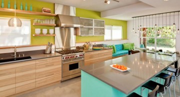 green with bright blue popular paint colors for kitchen