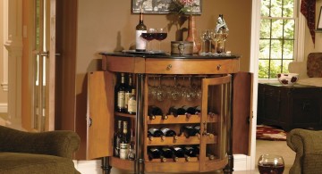 half moon contemporary wine cabinet