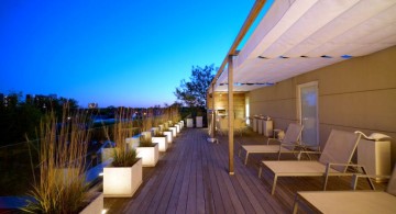 half outdoor minimalistic modern deck design