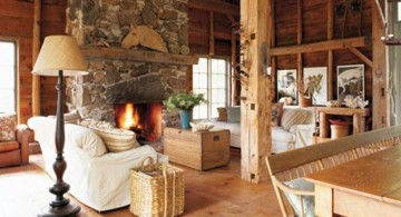 half outdoorsy rustic living room ideas