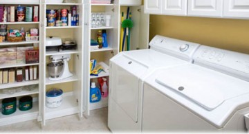 half pantry small laundry room storage solutions