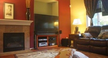 hang out room ideas with large plasma TV