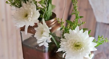 hanging flower vase in square vases