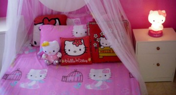 hello kity girls bedroom designs with small hello kitty bedside lamp