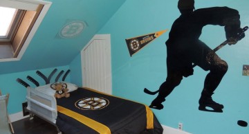 hockey bedrooms with wall decals